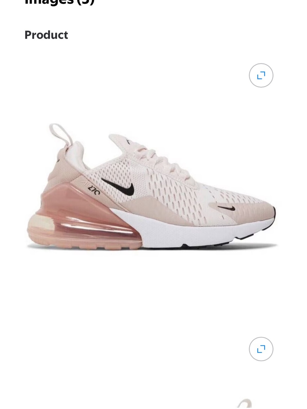 Nike Women’s Air Max 270 Sneakers - Blush Pink/White
